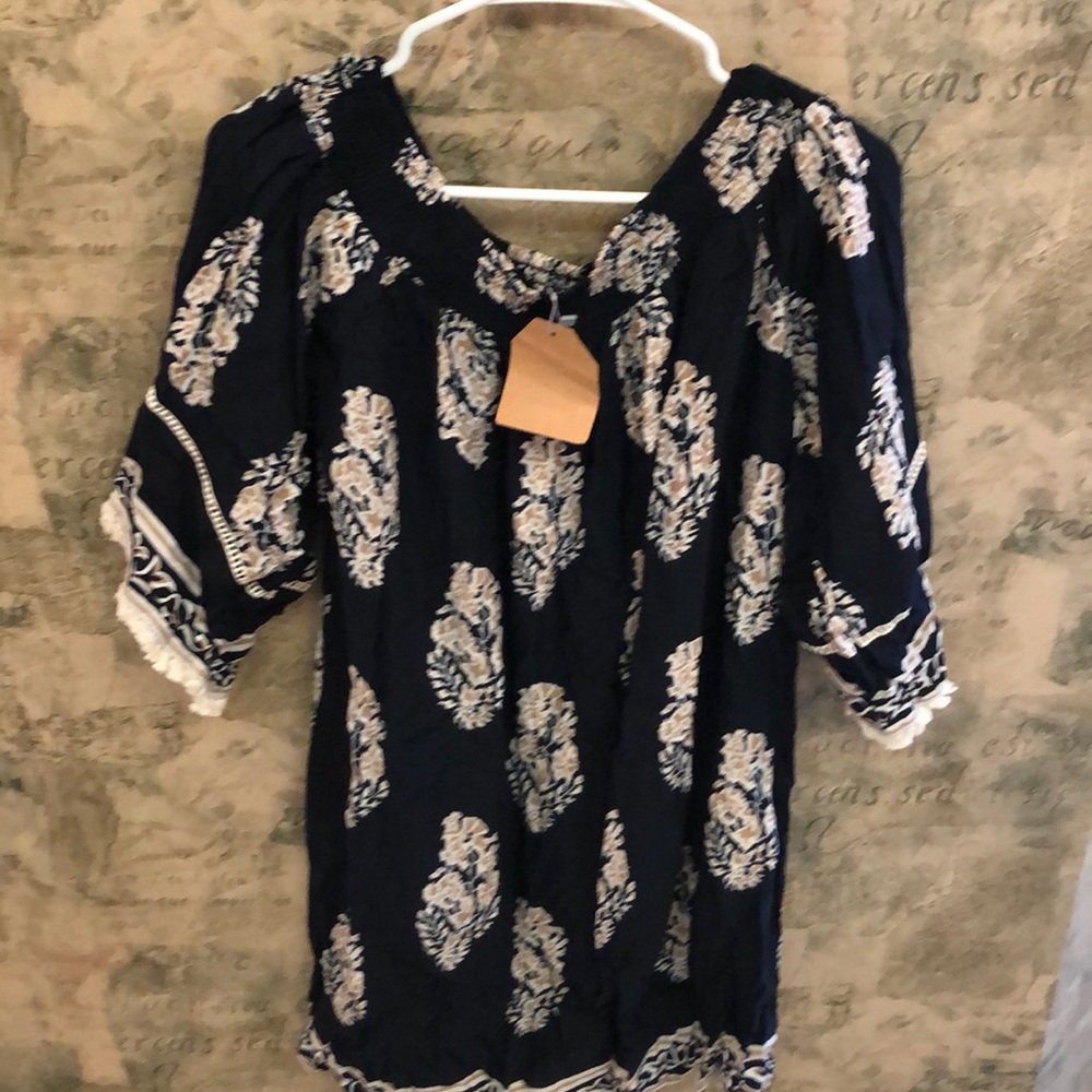 NWT KORI black off-shoulder swim coverup, s